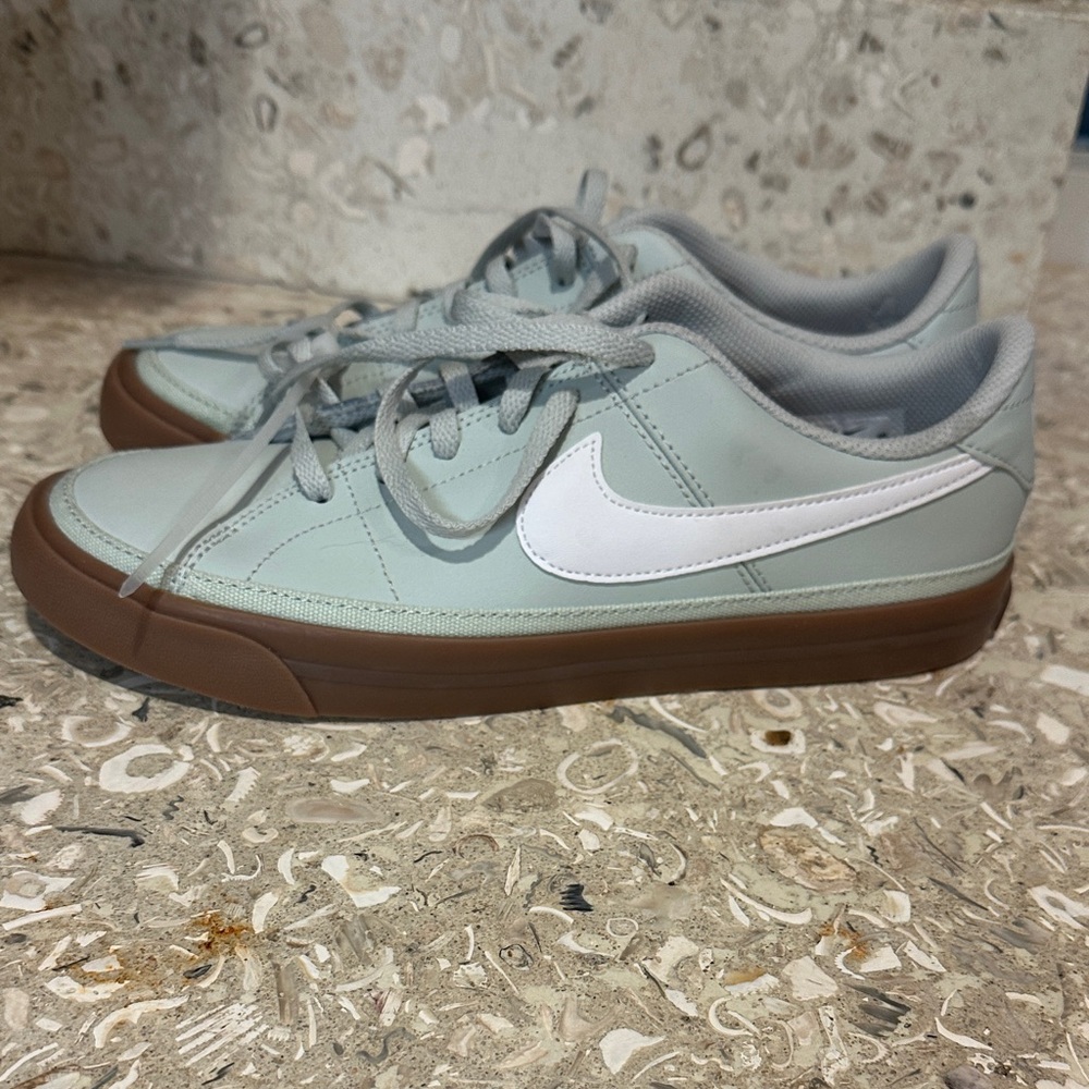 Nike Light green/Gray and White Sneakers with Brown Sole